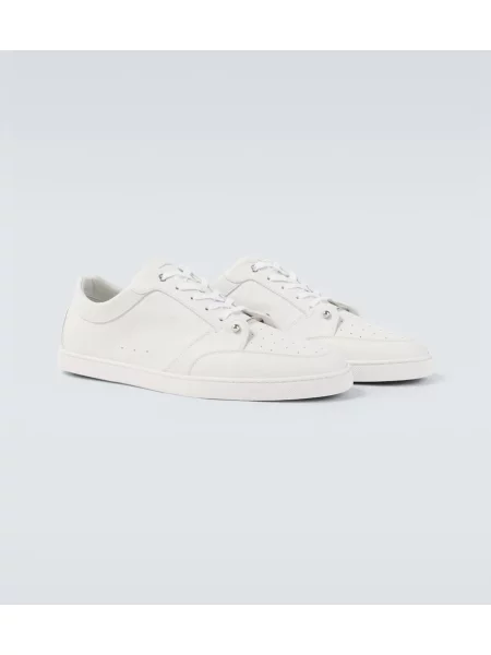 Sneakerși Christian Louboutin din piele alb