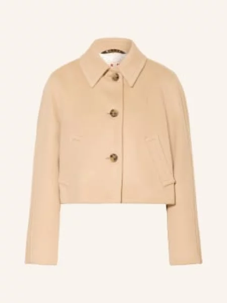 Marni Kurtka Z Klapami beige beżowa