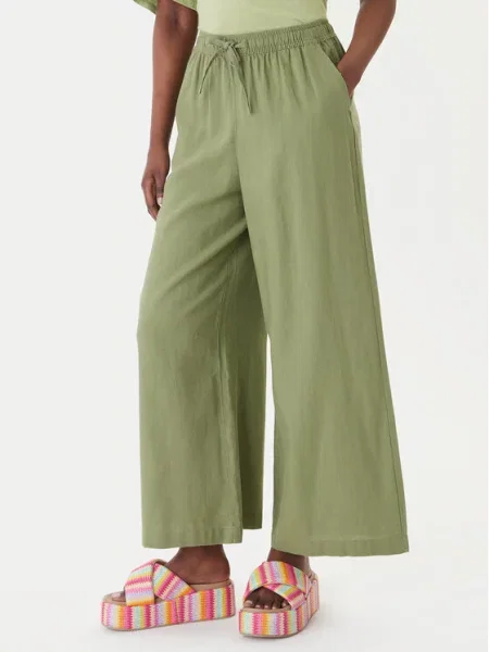 Roxy Pantaloni din Lekeitio Break Wide Leg verde