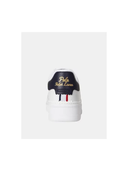 Boty Polo Ralph Lauren MASTR CT RIB-SNEAKERS-LOW TOP LACE bílé