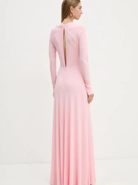 Šaty Victoria Beckham maxi růžová