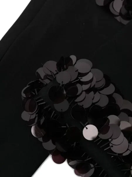 Długie rękawiczki David Koma z cekinami czarne