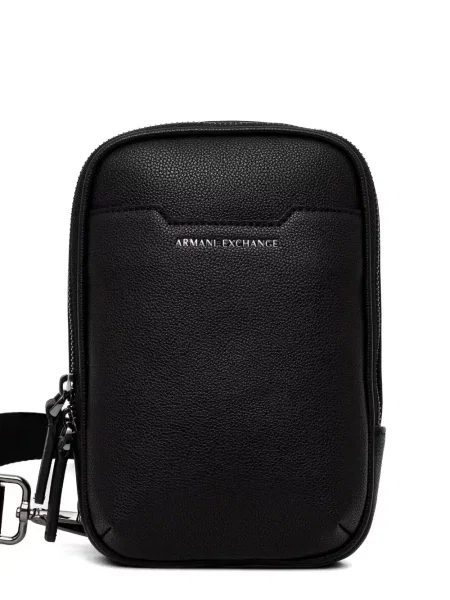 Curea Armani Exchange cu autograf negru