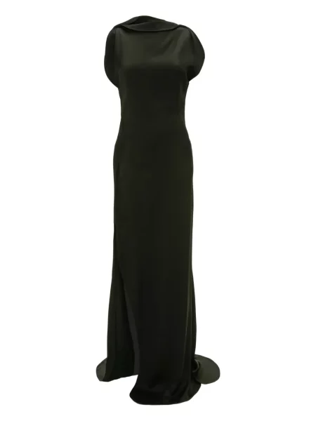 Rochie maxi Victoria Beckham fără mâneci de costum negru