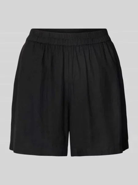 Szorty o kroju regular fit ze wzorem na całej powierzchni model ‘PIA’ Pieces czarne