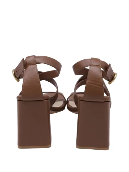 Sandale Gianvito Rossi din piele cu bretele maro