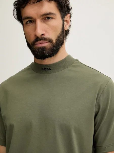 BOSS Green Футболка з Tee Collar зелена