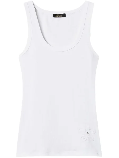 Kryształ górski top Twinset prążkowany biały