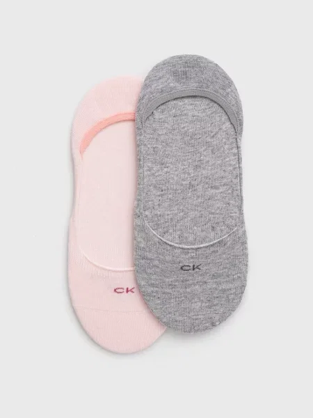 Чорапи Calvin Klein 2 чифта розово