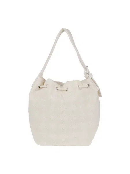 Kapelusz Tory Burch frotte biały