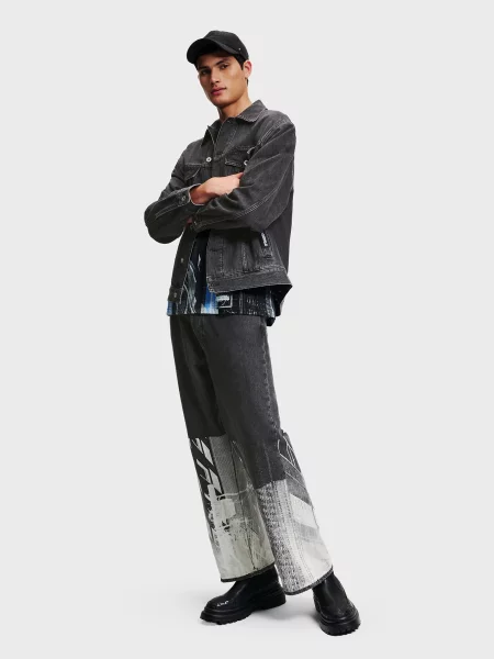 Прямые джинсы Karl Lagerfeld Jeans черные