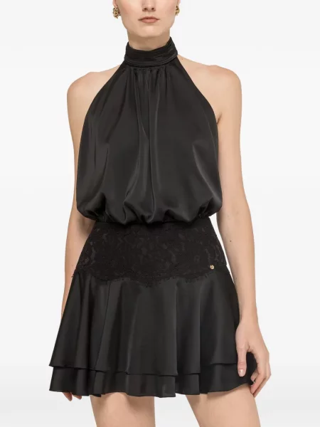 Rochie mini Nissa din satin negru