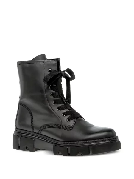 Botine Gabor cu șireturi din piele negru