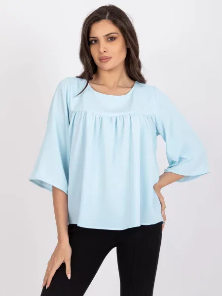 Bluză Fashionhunters albastru