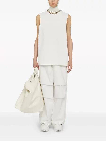 Kūginis kelnės Jil Sander balta