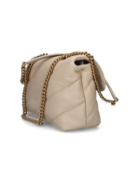 Klasická crossbody kabelka Pinko béžová