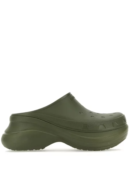 Papuci Balenciaga Crocs cu autograf verde