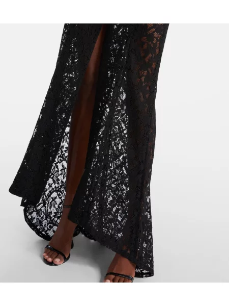 Rochie maxi Blumarine din dantelă de costum negru