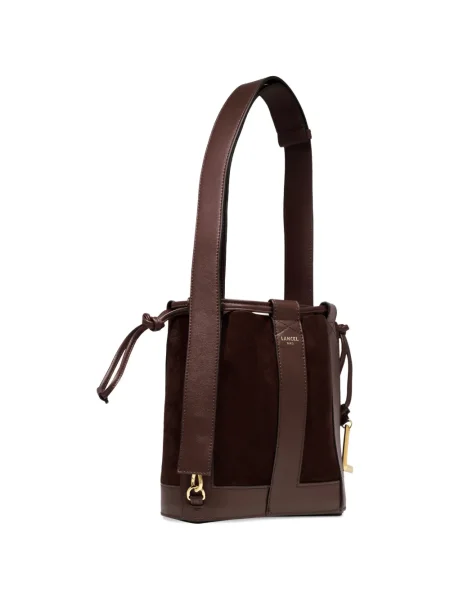 Τσαντα bucket Lancel σουέτ καφέ