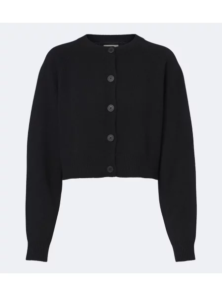 Decupat cardigan Loulou De Saison din cașmir negru