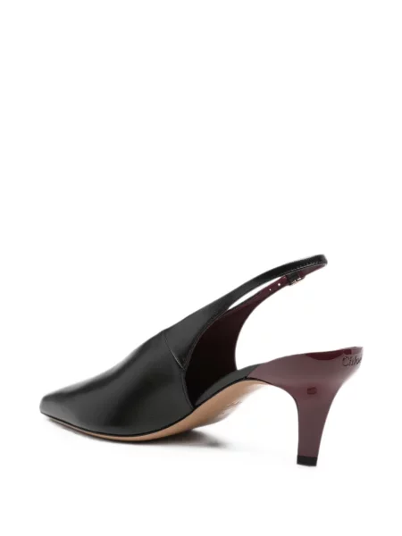 Pantofi cu toc Chloé slingback negru
