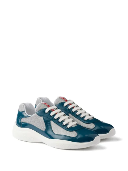 Sneakerși Prada din piele albastru