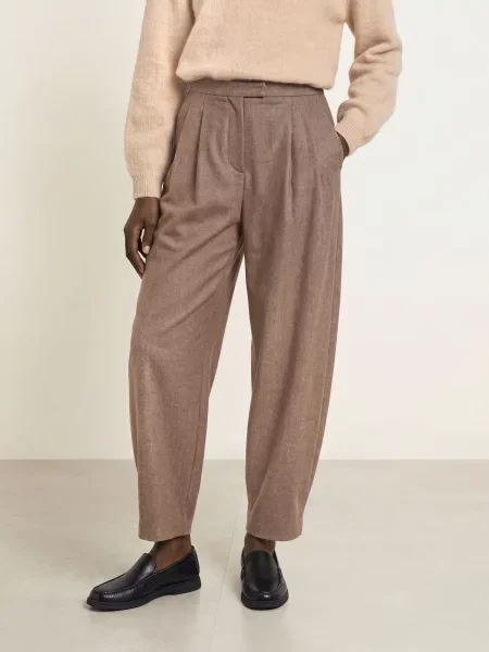 S Max Mara Kalhoty Panfilo černošedá
