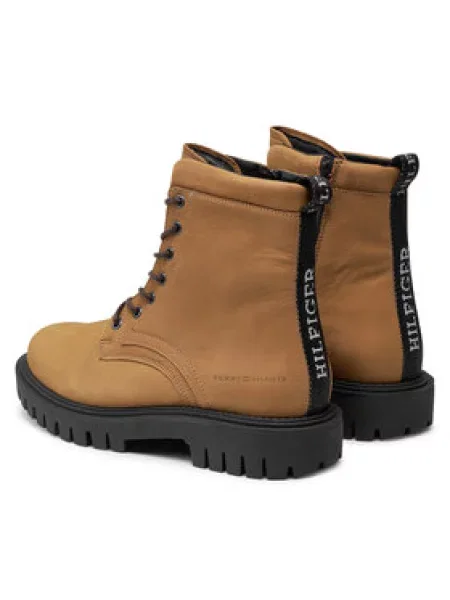 Kotníkové boty Tommy Hilfiger hnědé