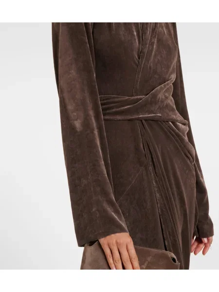 Rochie midi Rick Owens până la genunchi de costum maro