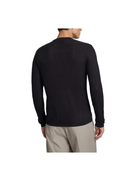 Sweter Emporio Armani wełniany niebieski