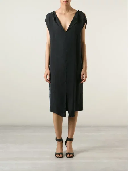 Rochie Lanvin cu decolteu în V negru