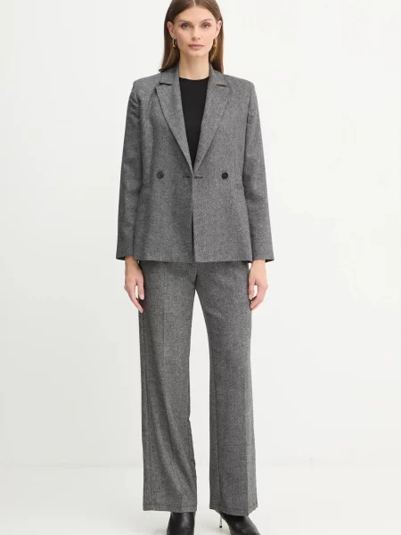 Вовняна футболка BOSS чорний