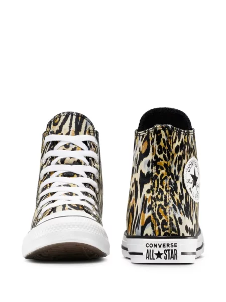 Sneakerși Converse Chuck 70 cu model leopard cu mărgele negru