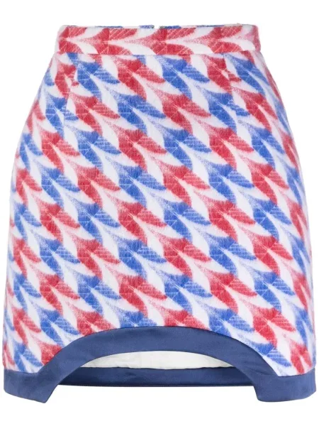 Fustă tip creion Casablanca în carouri alb