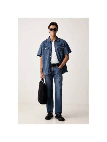 Szerokie jeansy Levi's 501 niebieskie