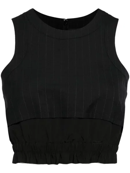 Top Sacai cu dungi negru