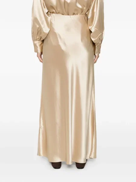 Fusta maxi By Malene Birger din satin auriu