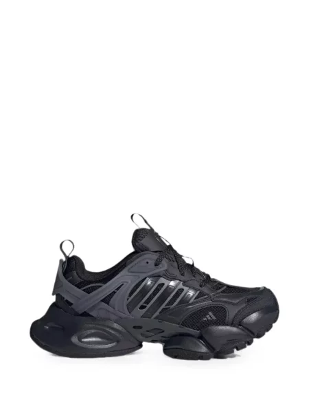Pulover Adidas cu autograf cu decolteu în V de catifea cord gri