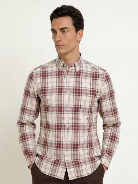 Gant Košile Regular Fit tmavě / režná / tmavě modrá červená