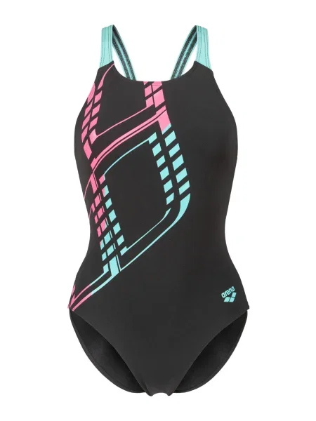 ARENA Costum de baie întreg GRAPHIC SWIM PRO BACK turcoaz / roz deschis negru