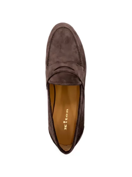 Szarvasbőr loafer Kiton barna