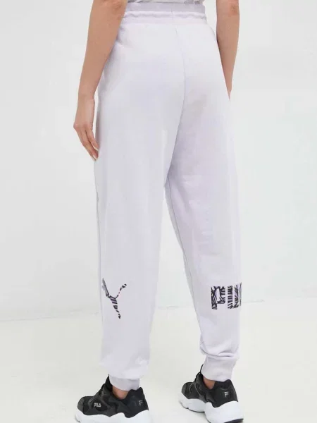 Puma spodnie dresowe fioletowe