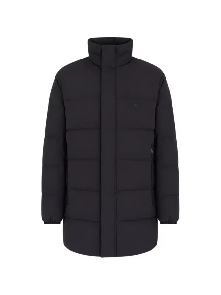 Palton Emporio Armani cu glugă albastru