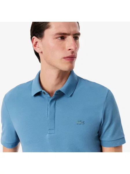 Поло Lacoste голубое