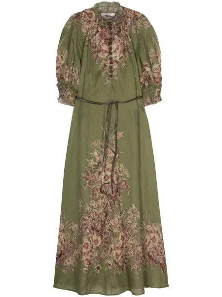Odgovarati maksi haljina Zimmermann zelena