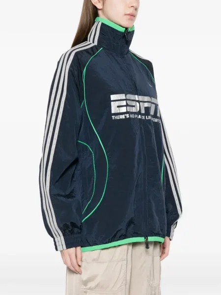 Dryžuotas marškinių švarkas Adidas apvaliu kaklu juoda