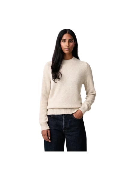 Barbour sweter wełniany beżowy