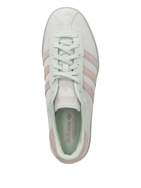 Prugaste bermuda kratke hlače Adidas s vezicama s čipkom smeđa