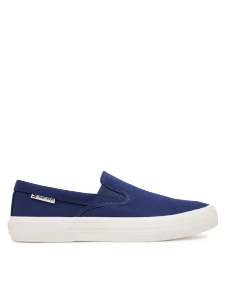 Πάνινα παπούτσια Tommy Jeans Slip On Canvas Color Σκούρο μπλε
