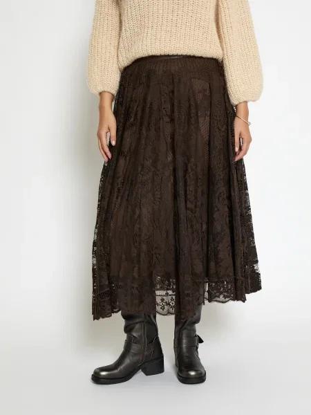 Peppercorn Fustă Lace' maro